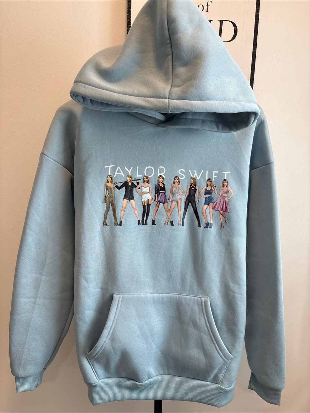 Taylor Swift 1989 Taylor’s Version Light Blue Hoodie Eras Graphic Size Medium